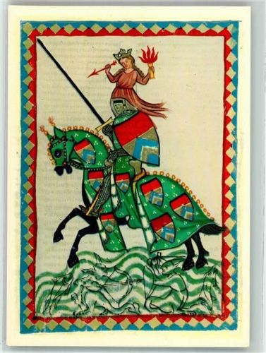 Heidelberg Herr Ulrich von Lichtenstein Miniatur König Konradin der Junge