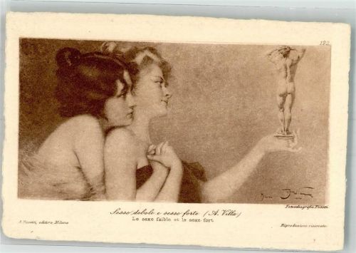 Le sexe faible et le sexe fort , Frauen betrachten nackten Mann