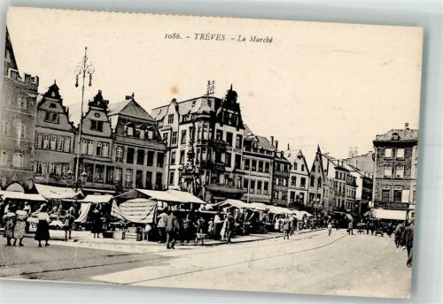 Trier Marktplatz Marktszene zur französischen Besatzungszeit