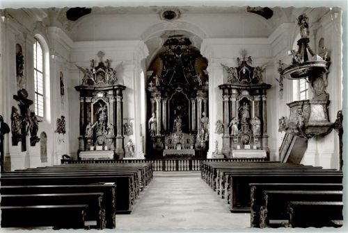 Breitenbrunn Inneres der Pfarrkirche Mariä Himmelfahrt Foto Original aus Archiv eines Ansichtskartenverlags Ort handschriftlich