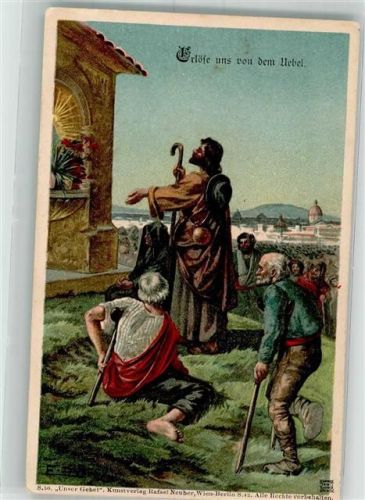 1900 Serie 50 Unser Gebet sign. Döcker : Erlöse uns von dem Übel