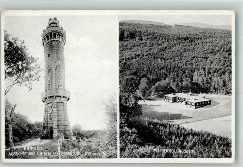 Ebingen 1929 Pension Walderholungsheim Aussichtsturm Schlossberg