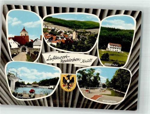 Neukirchen Schwimmbad Minigolf Justus-Ruhe Stadttor Wappen