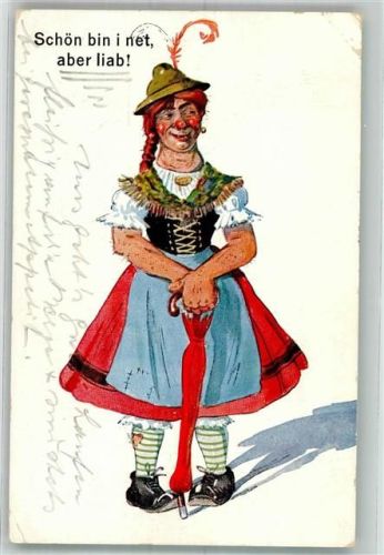 1925 Schön bin i net Typen Tracht Verlag J.S. & Co. M 1628
