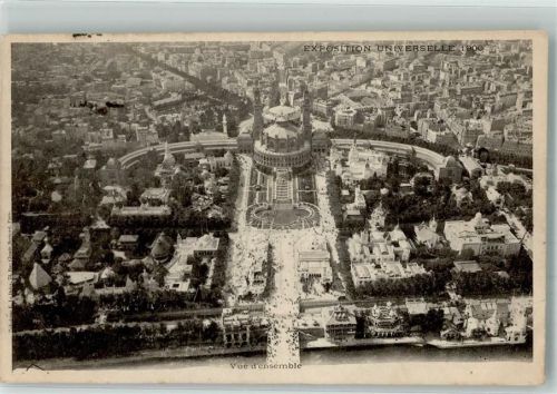 Paris 1900 Fliegeraufnahme Ausstellung 1900