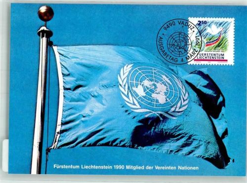Fürstentum Liechtenstein 1990 Mitglied der Vereinten Nationen Ausgabe 1991 Politik