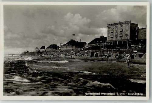 Westerland 1935 Schwimmbad Strand Hotel