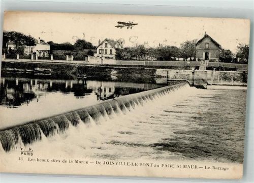 Joinville-le-Pont 1913 Flugzeug Marne Le Barrage