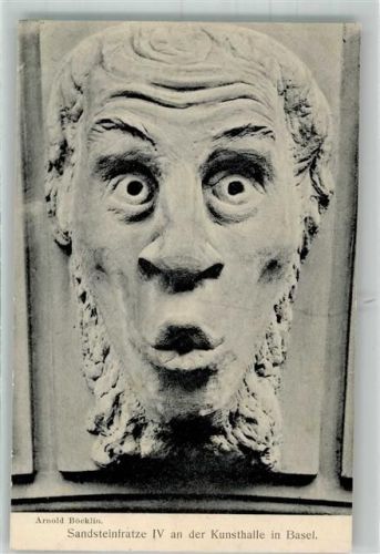 Basel Sandsteinfratze IV an der Kunsthalle