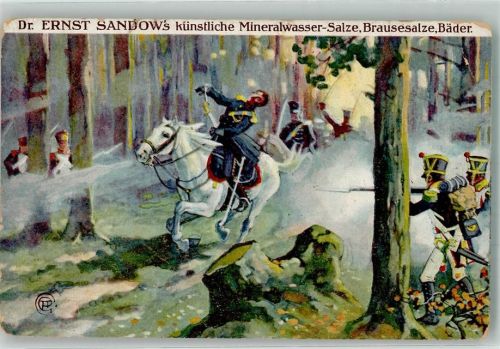 Völkerschlacht 1813 Dr. Ernst Sandow`s künstl. Mineralwasser Salze Körner, T. Werbe AK
