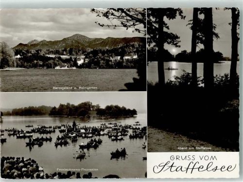 Herzogstand Staffelsee Heimgarten FOTO AK Fronleichnamsprozession