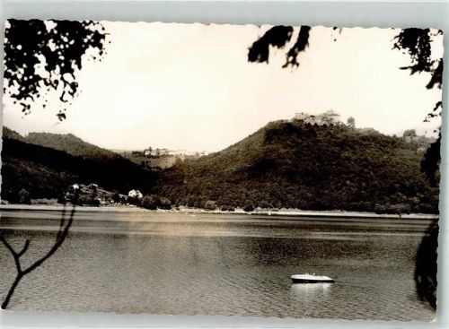 Edersee Schloss Waldeck oberhalb des Sees Ort handschriftlich Foto Original aus Archiv eines Ansichtskartenverlags