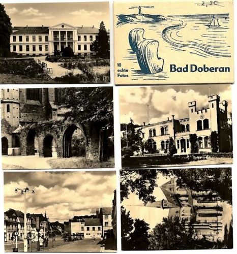 Bad Doberan Serie mit 10 Fotos mit original Umschlag, 9x6,5 cm