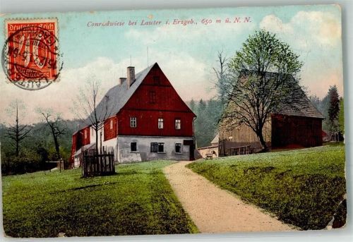 Lauter 1921 Briefmarke Bildseite Conradwiese