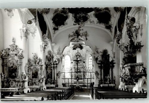 Haigerloch Inneres der Schlosskirche St. Trinitatis Foto Original aus Archiv eines Ansichtskartenverlags Ort handschriftlich