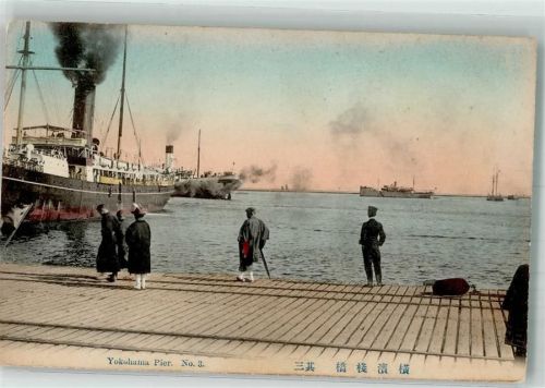 Yokohama Hafen Dampfschiff