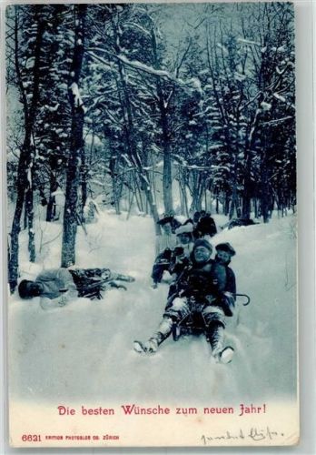 1908 Rodelpartie der Erwachsenen Neujahr