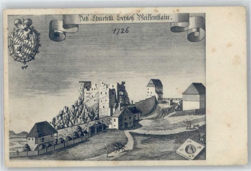 Regen Schloss Weissenstein 1726 , Marke entfernt