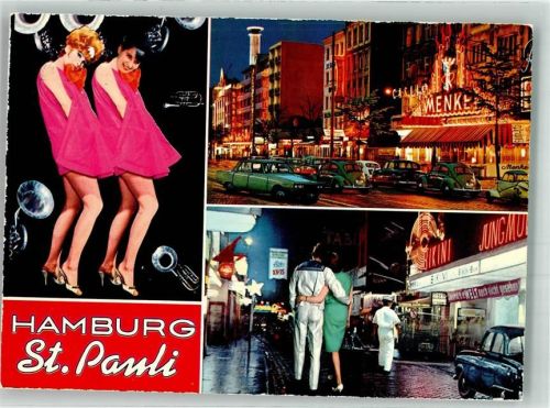 St. Pauli Die Reeperbahn bei Nacht Matrosen