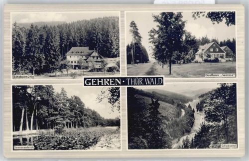 Gehren Schobsetal, Kirche, Ortsansicht, Schobsemühle, Gasthaus Seerose