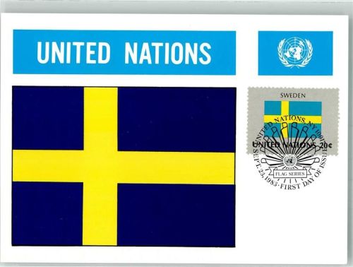Stockholm 1983 Wappen Flaggen der Nationen Briefmarke Bildseite