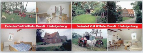 Hedwigenkoog Ferienhof Voß Wilhelm Brandt, Klapp-Karte