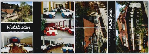 Hitzacker Hotel Restaurant Waldfrieden von G. Raue, Klappkarte