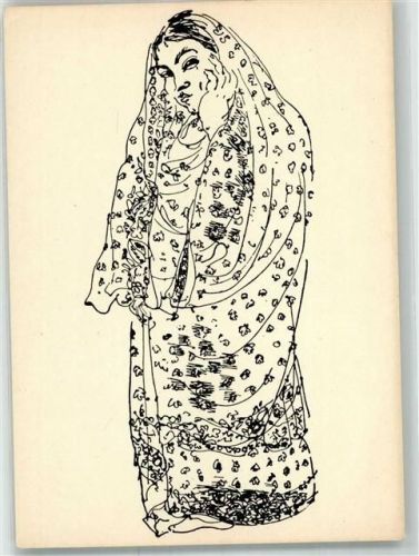 1930 sign. Dufy, Raoul Arabische Frau Federzeichnung