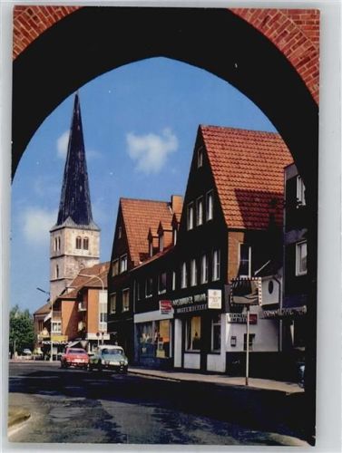 48249 W4408 Dülmen - Blick durch das Lüdinghauser Tor, Viktorkirche