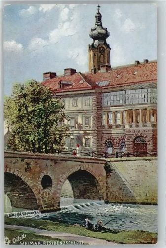 Weimar Künstlerkarte (Oilette), Residenzschloss