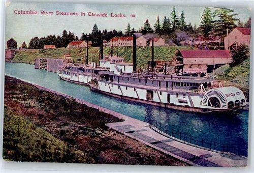 Columbia River Steamers in Casscade Locks