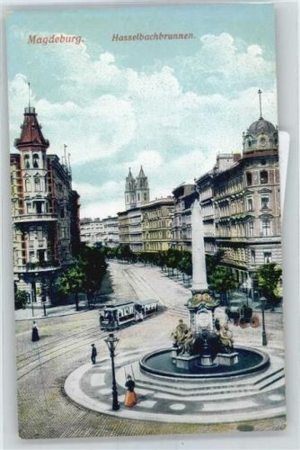 Magdeburg Hasselbachbrunnen, Straßenbahn