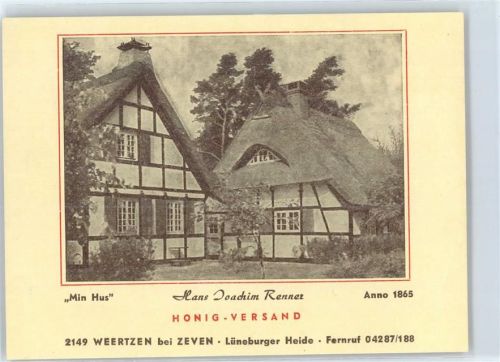 Weertzen Min Hus. Hans Joachim Renner Honig Versand
