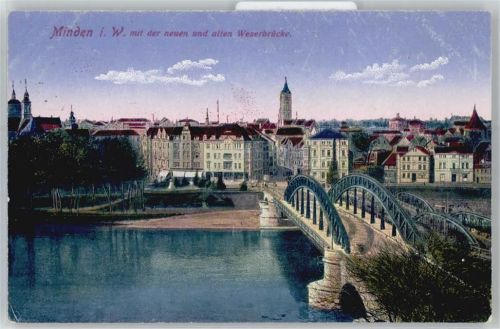 Minden Neue und alte Weserbrücke