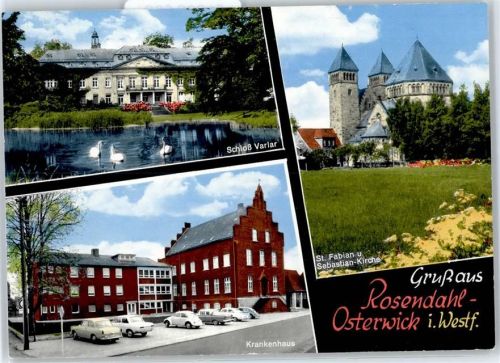 Rosendahl Krankenhaus, Schloß Valar, St. Fabian und Sebastian-Kirche