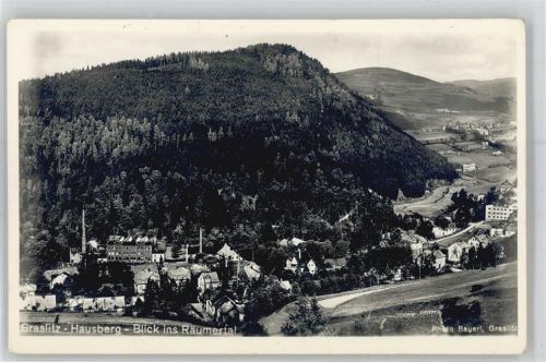 Kraslice Blick ins Räumertal, Hausberg