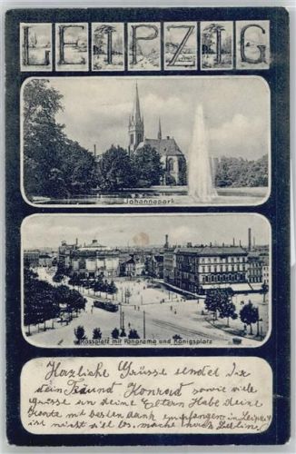 Leipzig Johannapark, Kirche, Rossplatz, Königsplatz