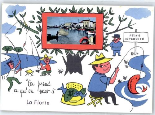 La Flotte Leporello, Angler, Humor Angeln, Hafen