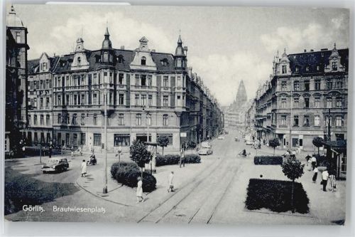 Görlitz Brautwiesenplatz , Litfaßsäule