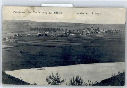 47559 W4193 Zyfflich - Kirche, Ortsansicht, Panarama vom Teufelsberg