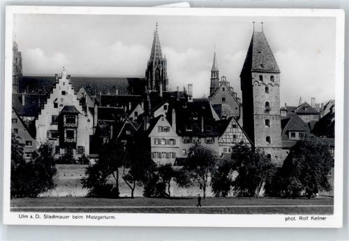 Ulm Ortsansicht, Die Stadtmauer bei dem Metzgerturm