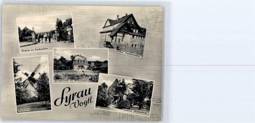 Syrau Windmühle, Eingang zur Drachenhöhle, Gasthof Tropfsteinhöhle, Springbrunnen, Gasthaus Drachenburg