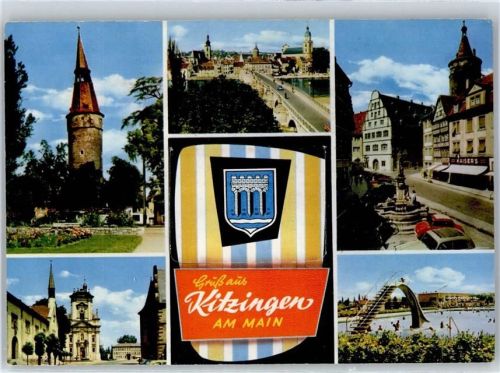 Kitzingen Leporello, Teilansichten, Wappen