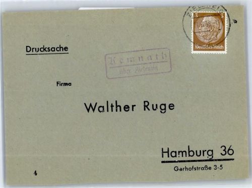 Zielenzig Landpoststempel Kemnath