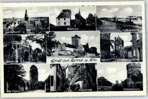 Zons Juddenturm Schloßruine Wachttürmchen Alte Mühle