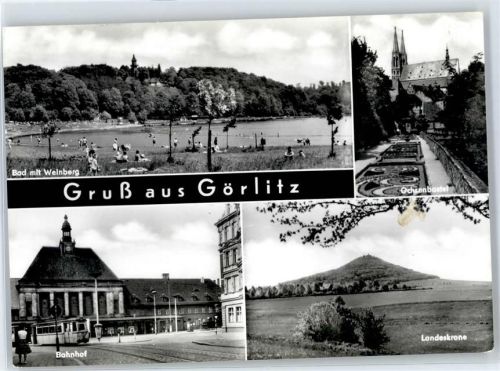 Görlitz Bahnhof Straßenbahn Weinberg Schwimmbad Landeskrone
