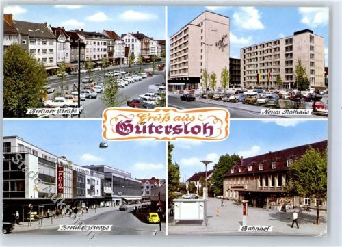 Gütersloh Berliner Straße Neues Rathaus Bahnhof Autos