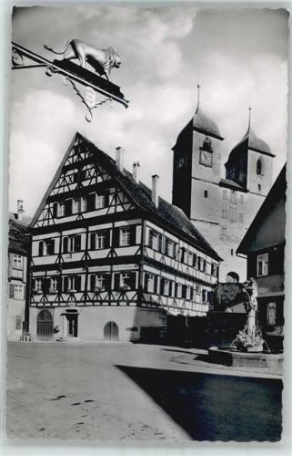 Wiesensteig Kirche Fachwerkhaus Marktplatz