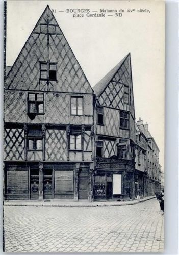 Bourges Strassenecke Platz Gordanie Geschäft