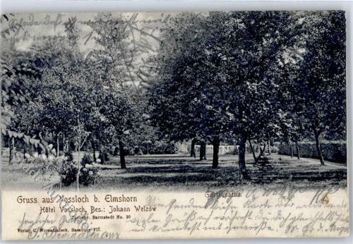 Voßloch 1904 Bahnpost Elmshorn-? Zug ?